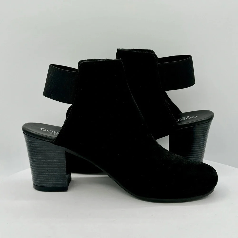 Cordani Gerry‎ Suede Open Back Clog Booties CLR Crosta Nero SZ EU40